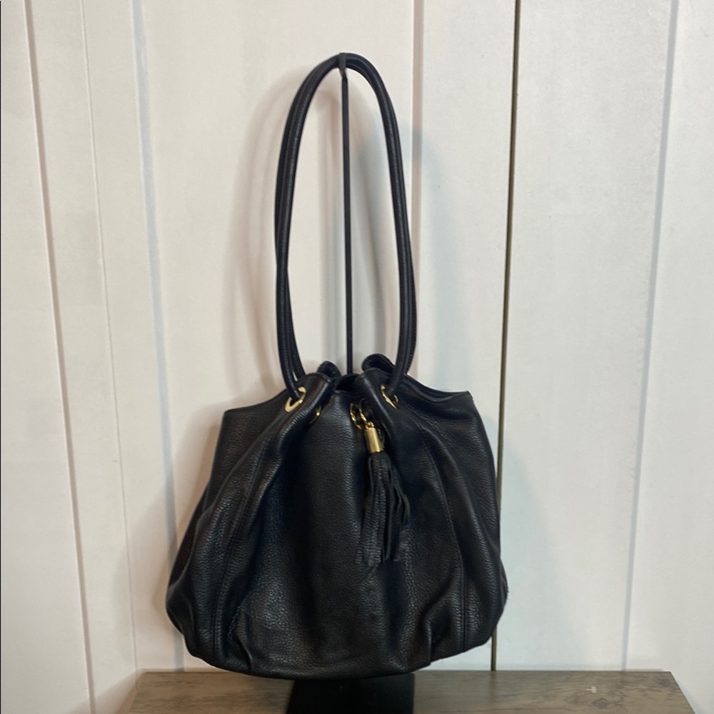 Michael Kors Black Leather Shoulder Bag